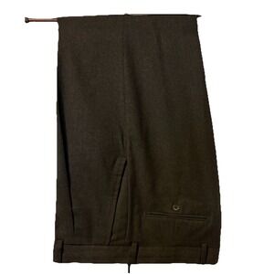 Gino Sartore Dress Pants Mens 34x28 Reda Virgin Wool Brown Pleated Made In Italy
